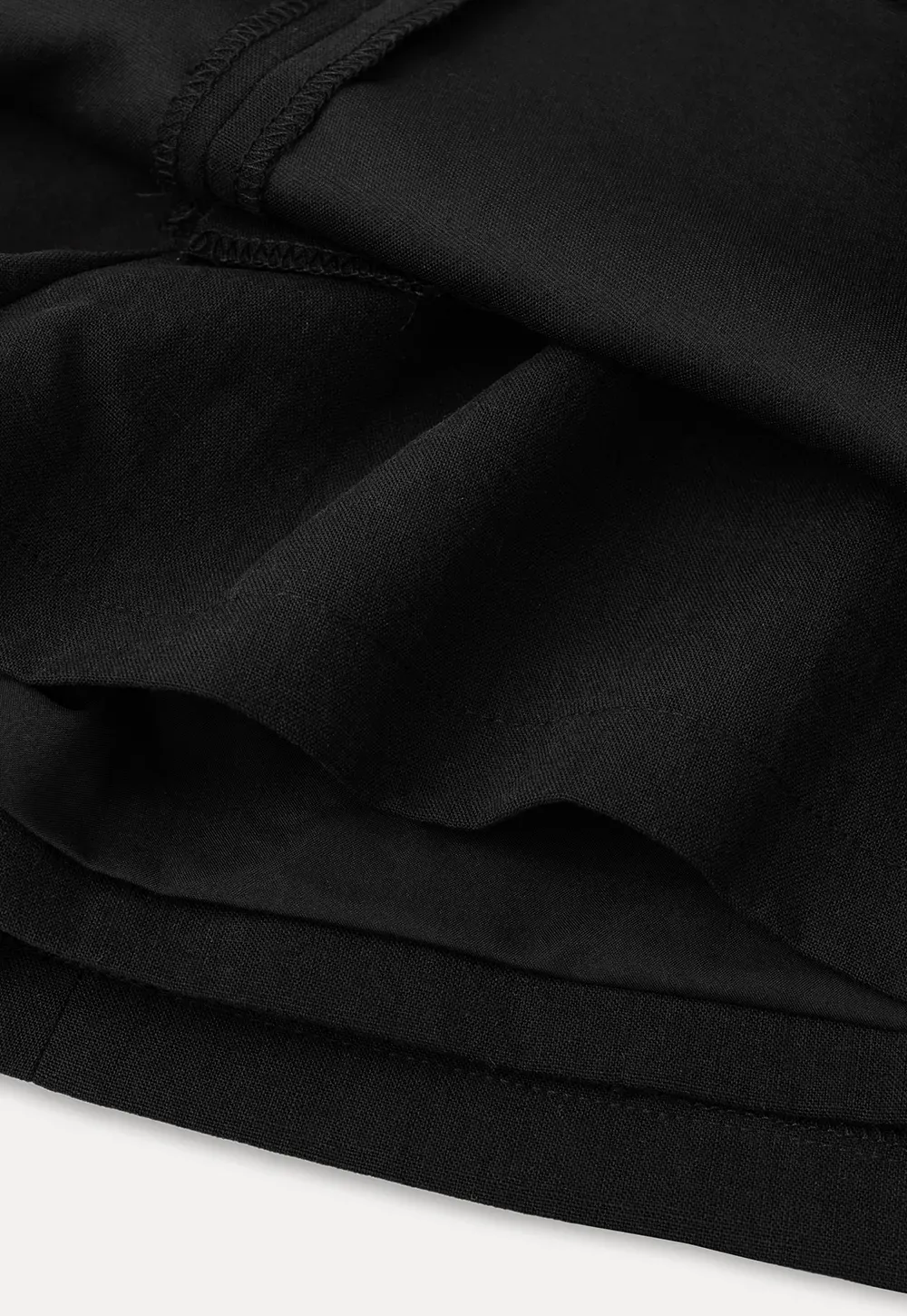 High Waist A-Line Skirt with Back Patch Pockets
