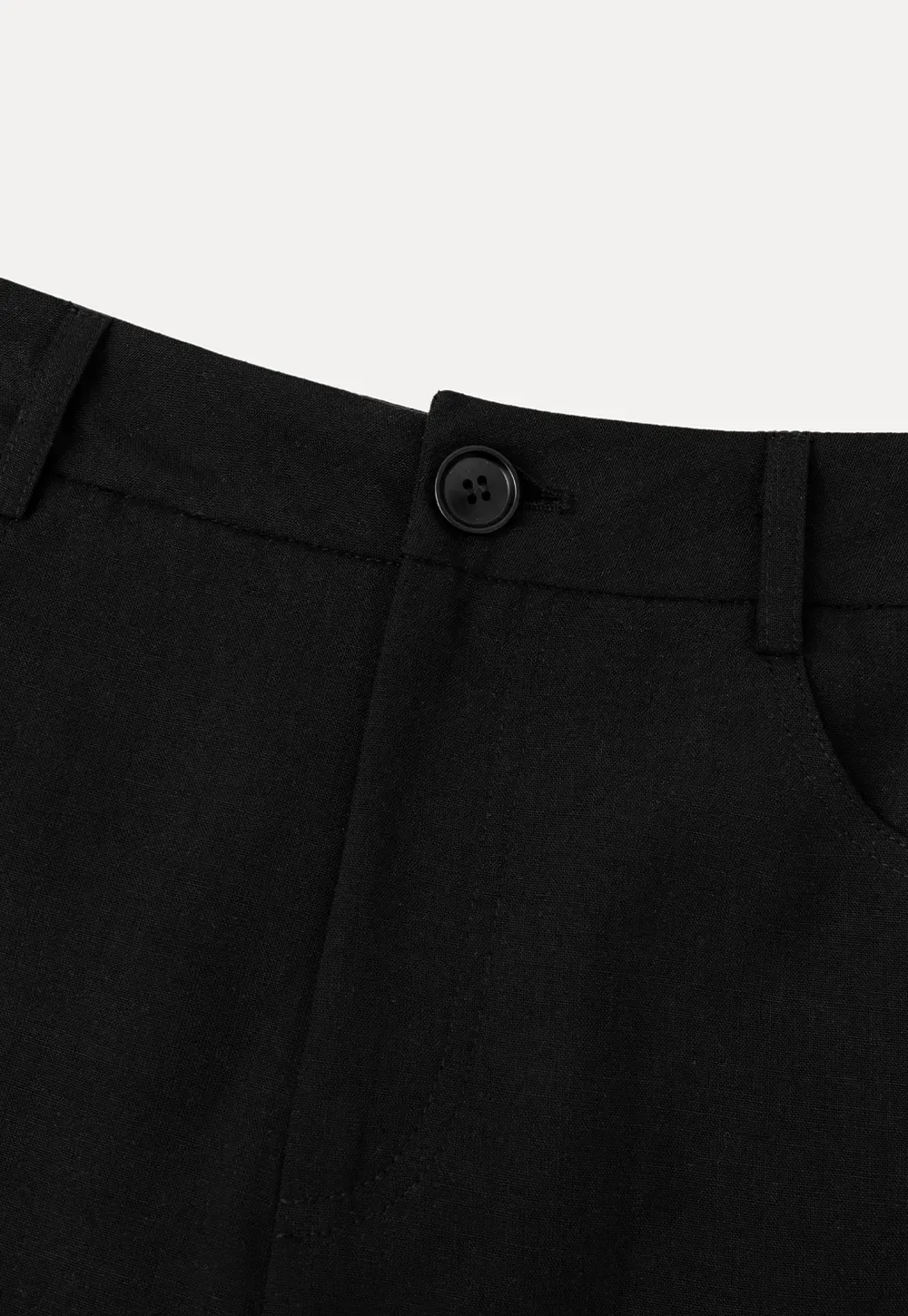 High Waist A-Line Skirt with Back Patch Pockets