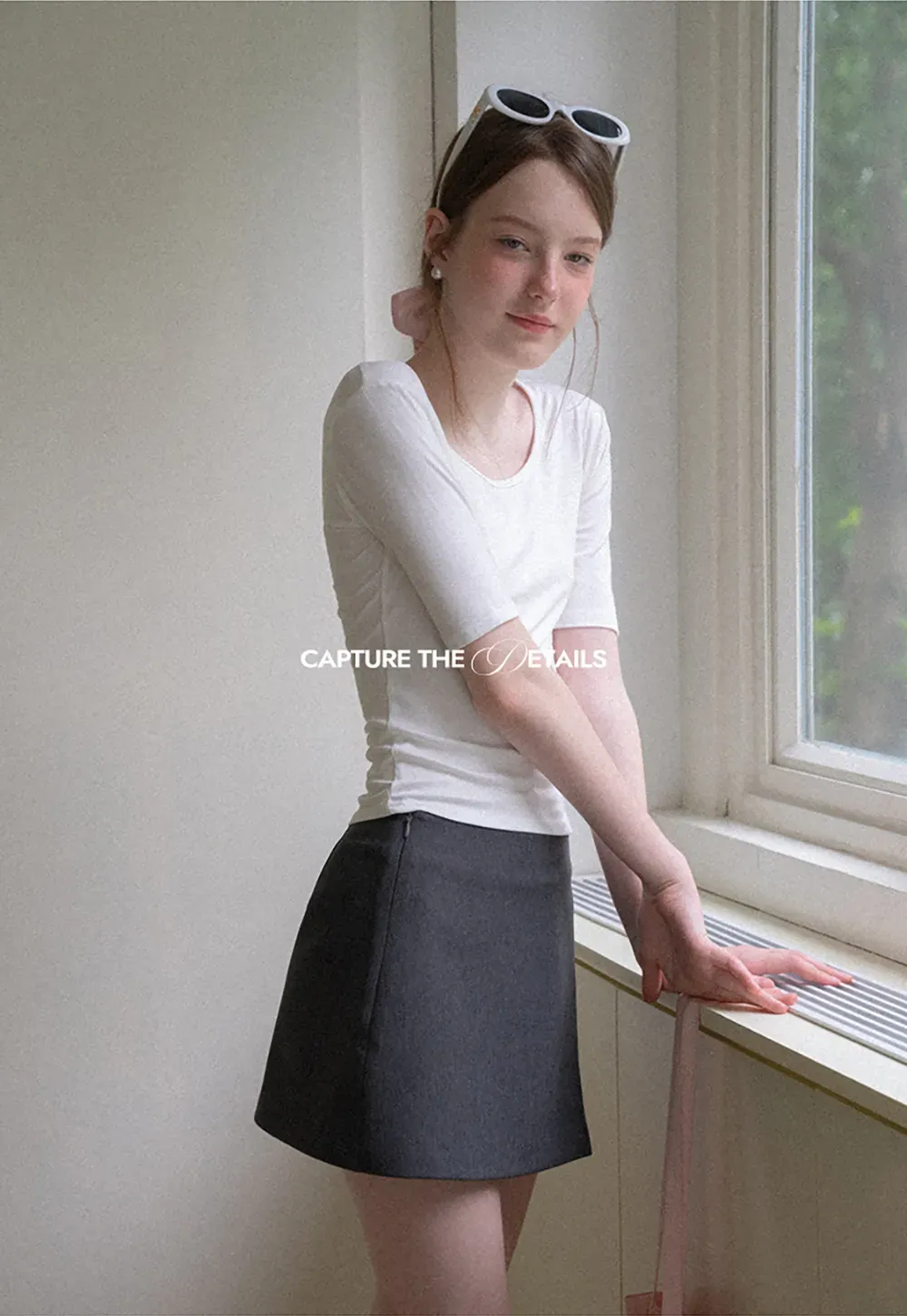 Asymmetrical Front Slit Mini Skirt