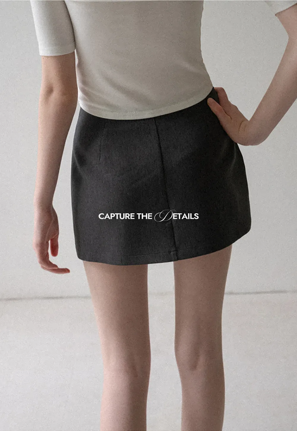Asymmetrical Front Slit Mini Skirt