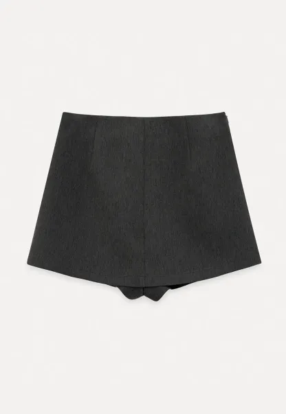 Asymmetrical Front Slit Mini Skirt