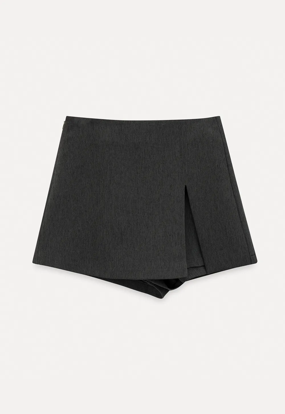 Asymmetrical Front Slit Mini Skirt