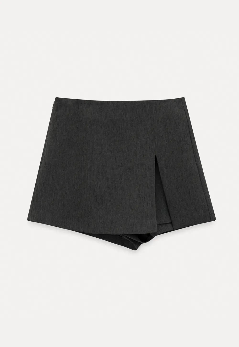 Asymmetrical Front Slit Mini Skirt