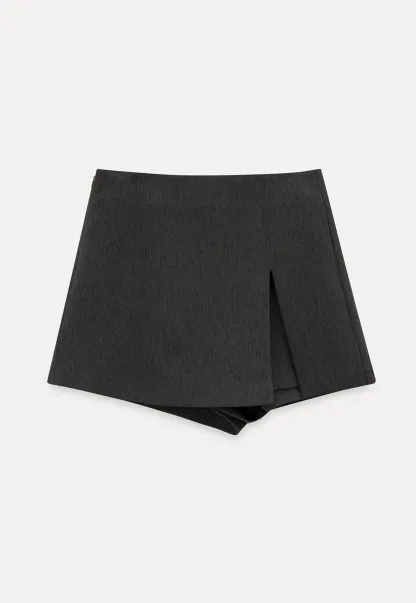 Asymmetrical Front Slit Mini Skirt