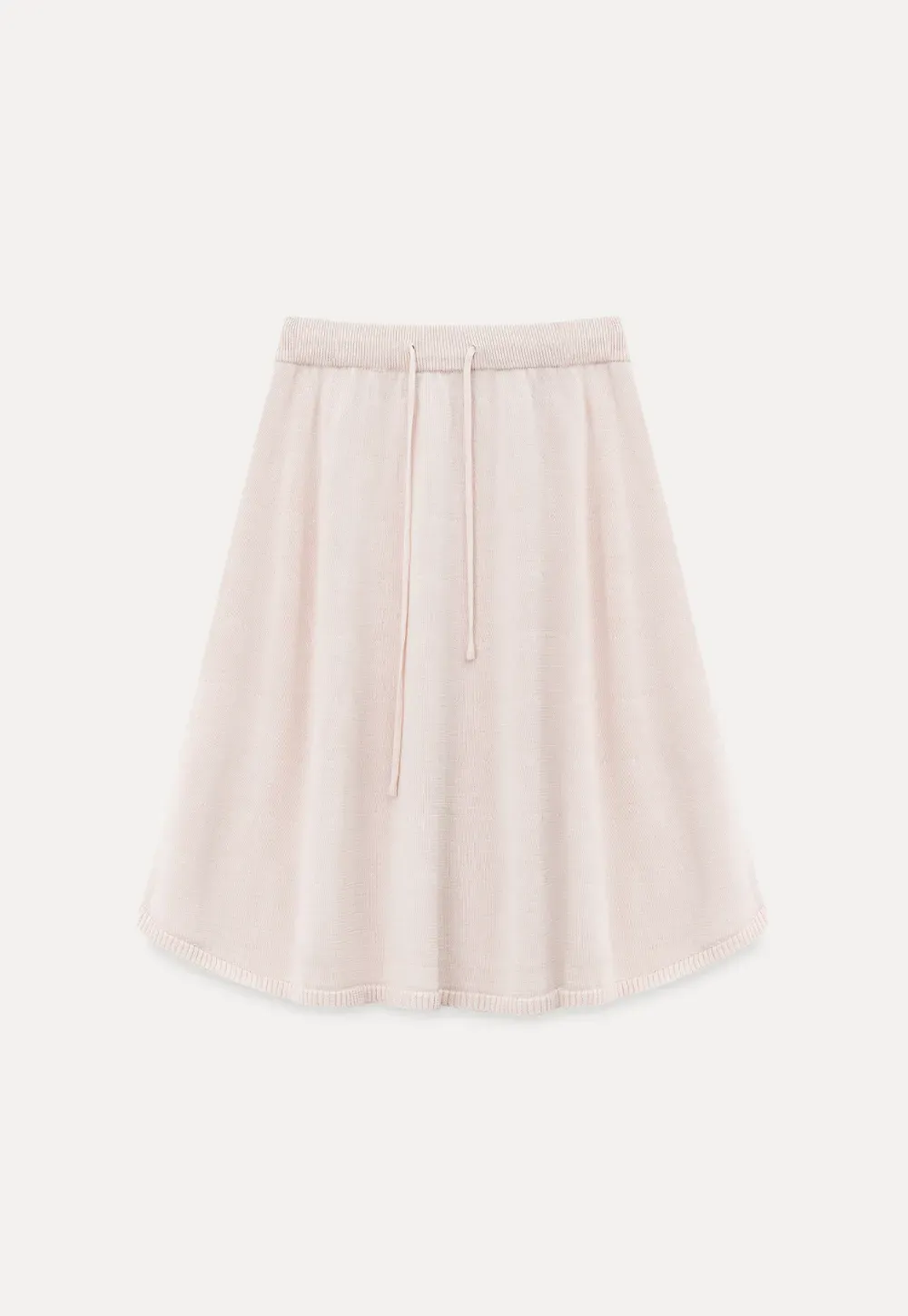 V Neck Short Sleeve Knit Top and A Line Skirt