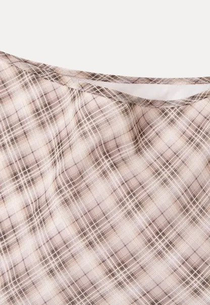 Plaid Print A Line Skirt