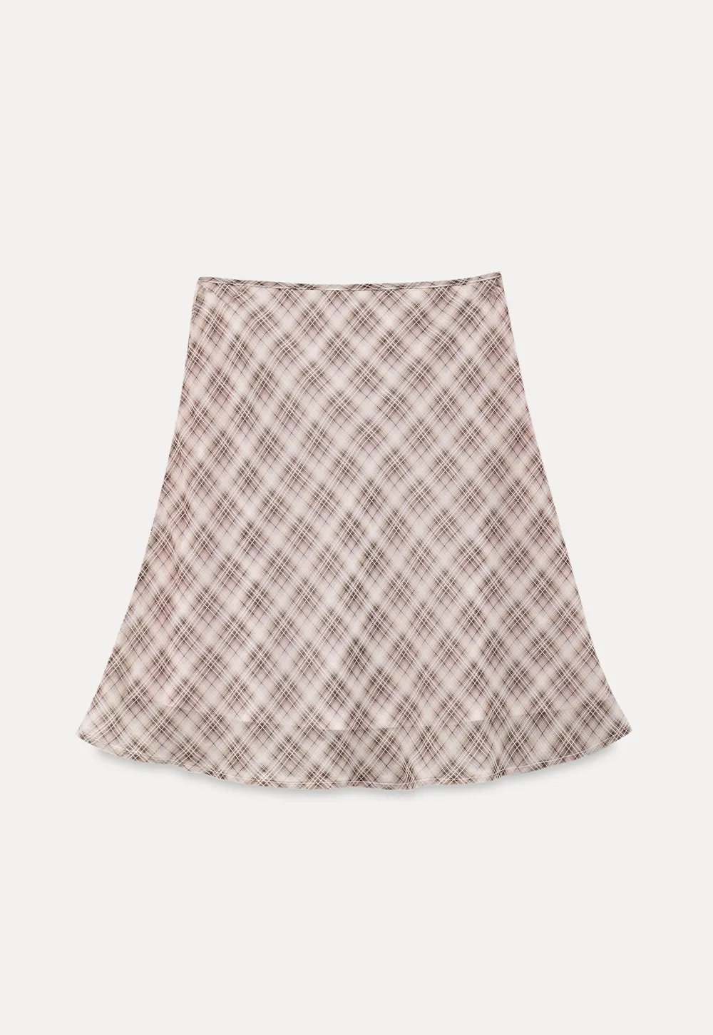 Plaid Print A Line Skirt