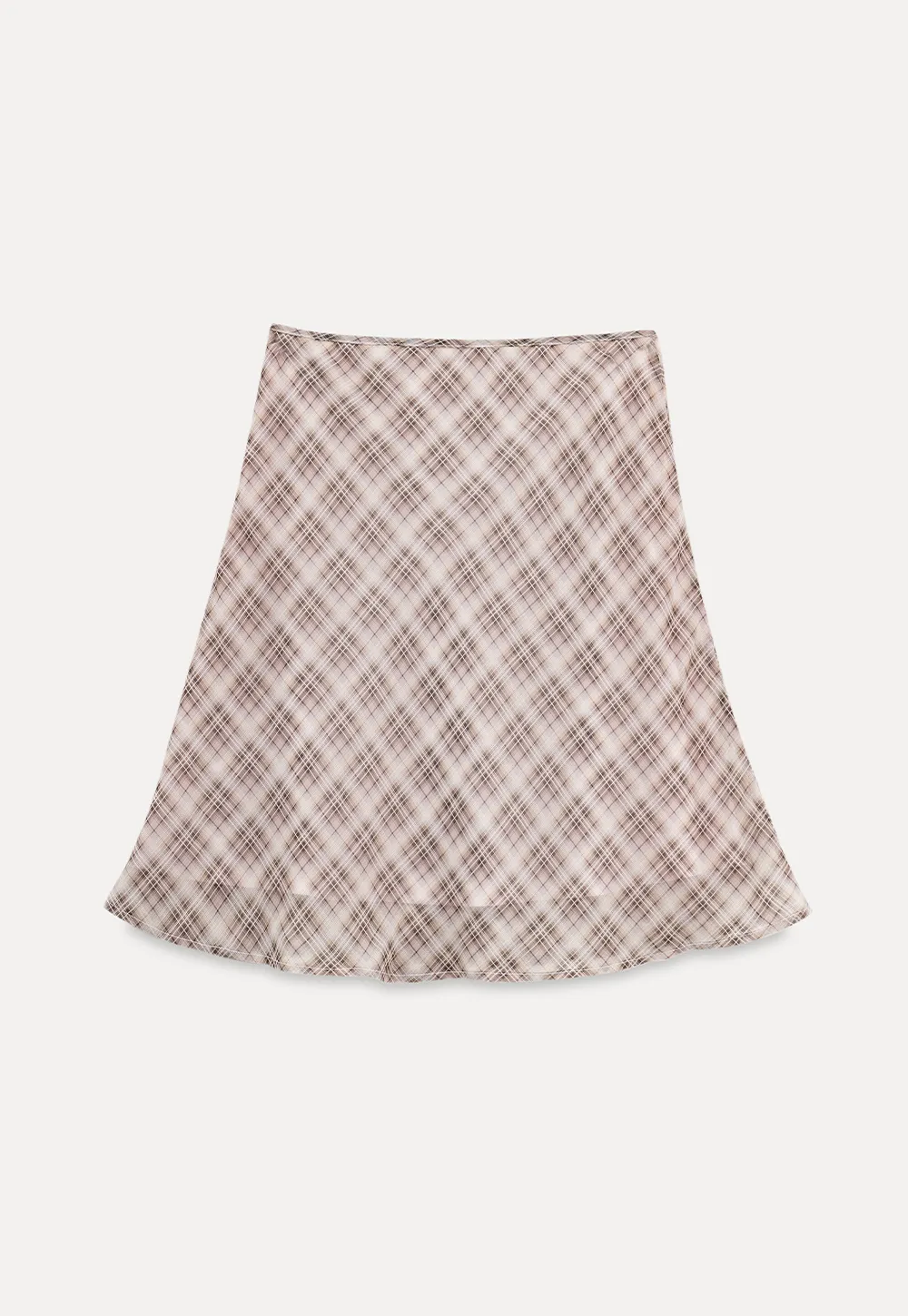 Plaid Print A Line Skirt
