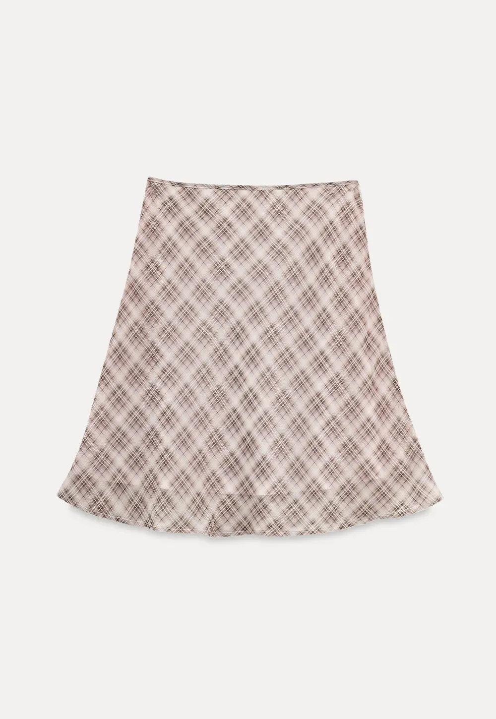 Plaid Print A Line Skirt