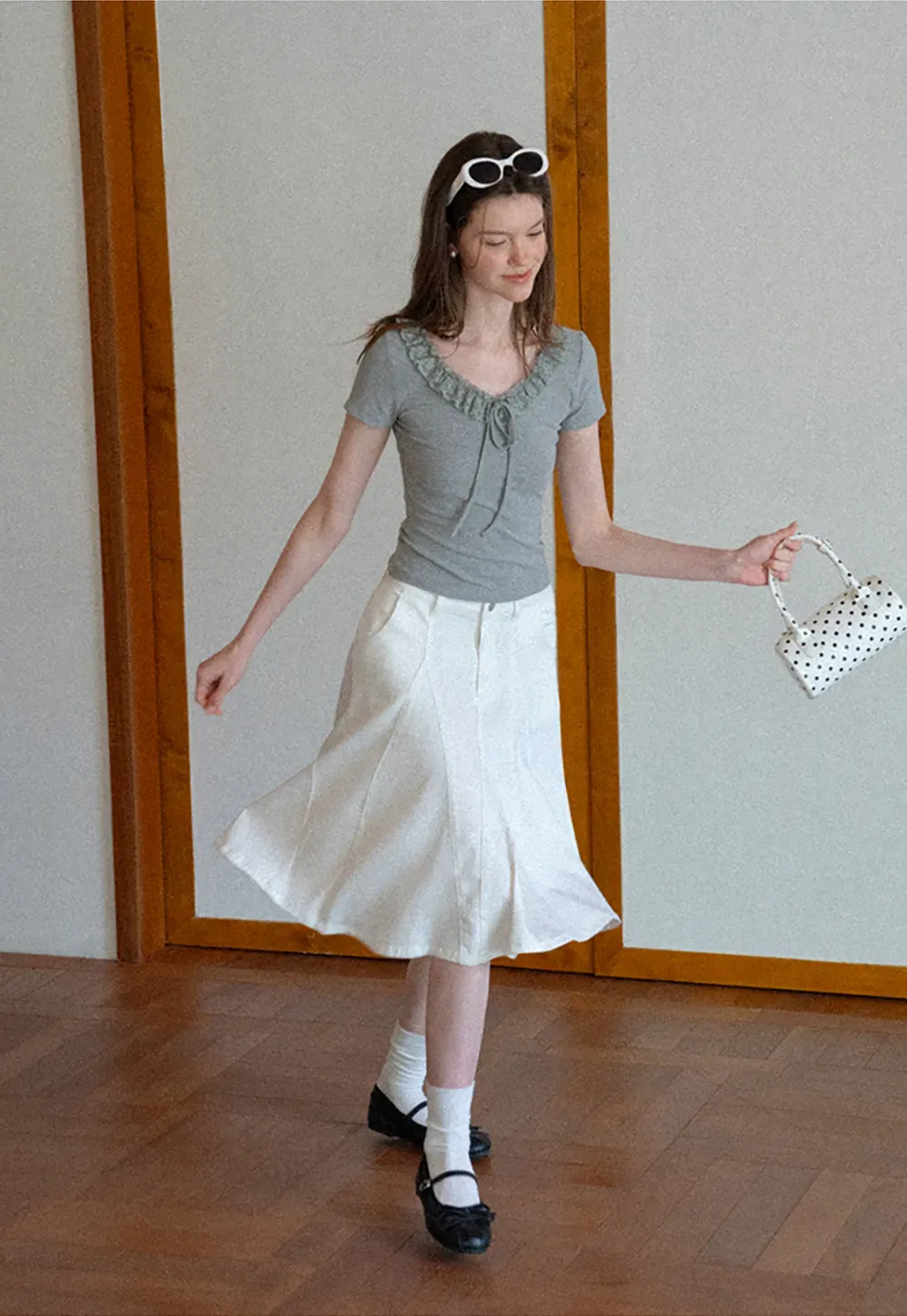 High Waist A Line Flared Skirt