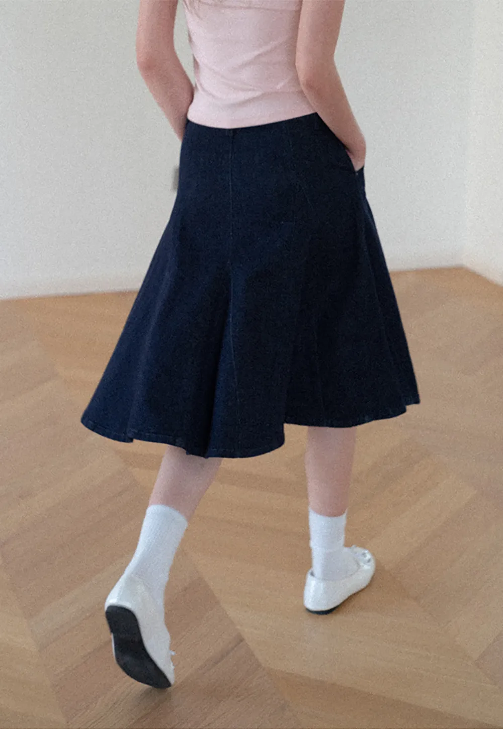 High Waist A Line Flared Skirt