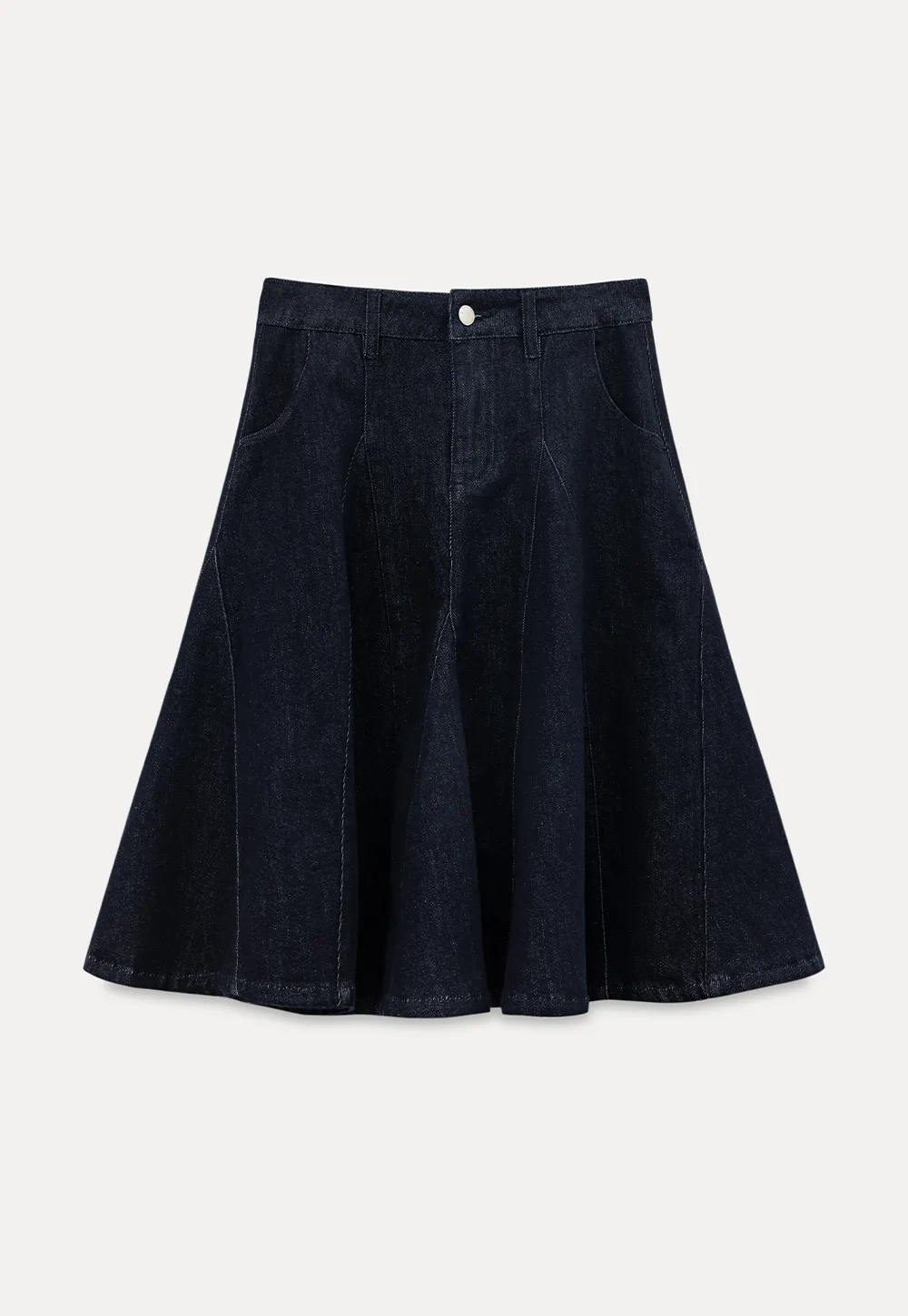 High Waist A Line Flared Skirt