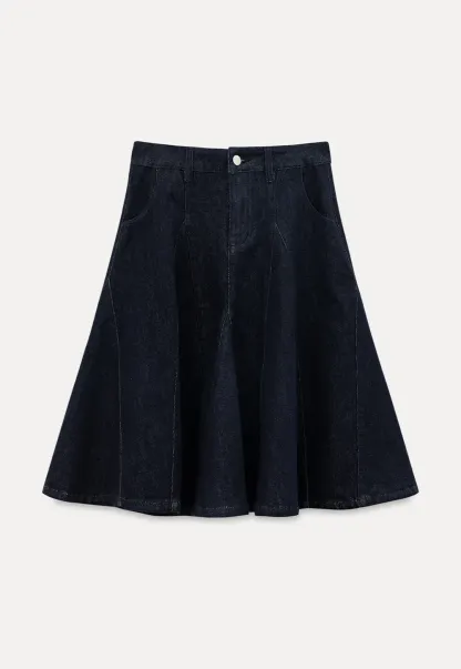 High Waist A Line Flared Skirt