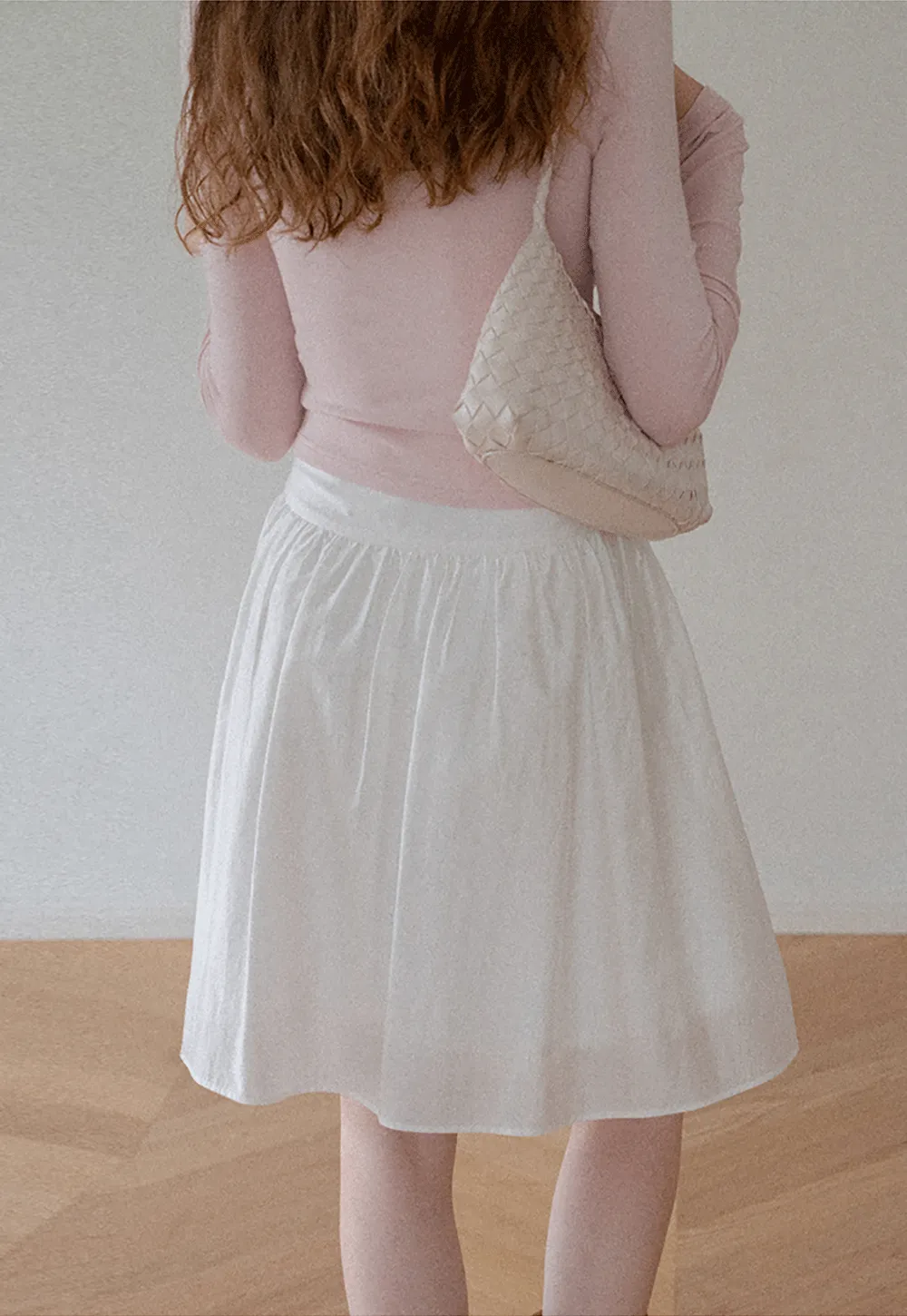 Pleated A-Line Skirt