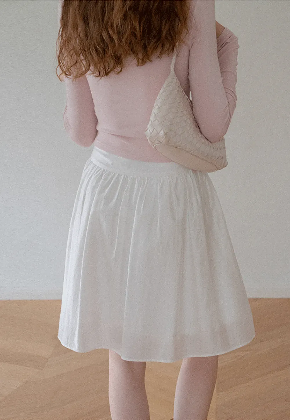Pleated A-Line Skirt