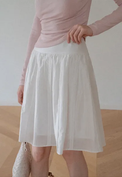 Pleated A-Line Skirt