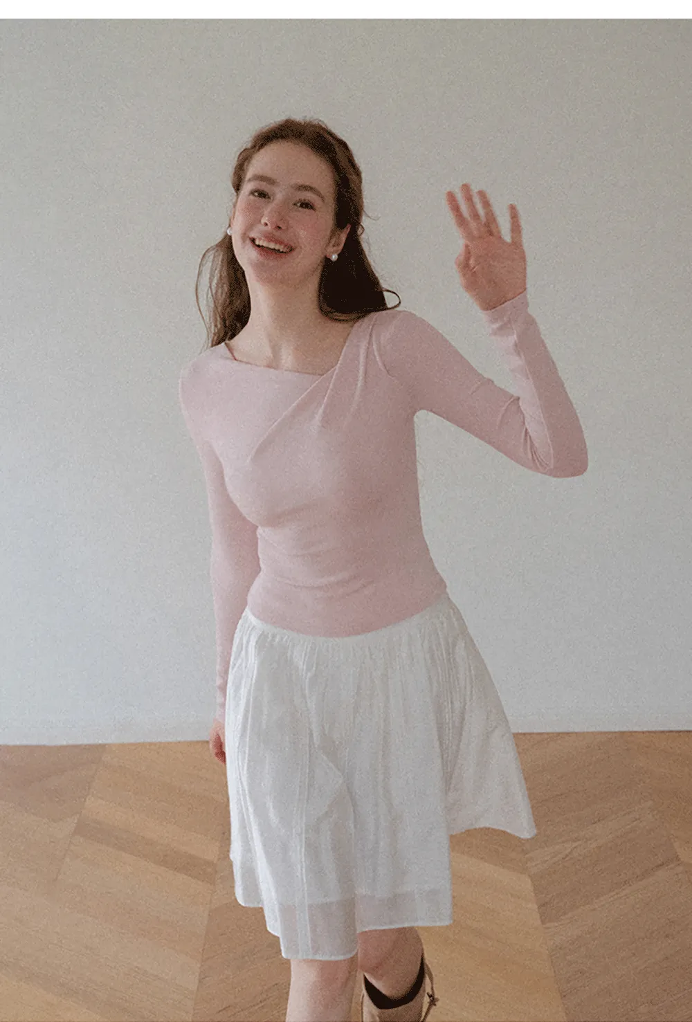 Pleated A-Line Skirt