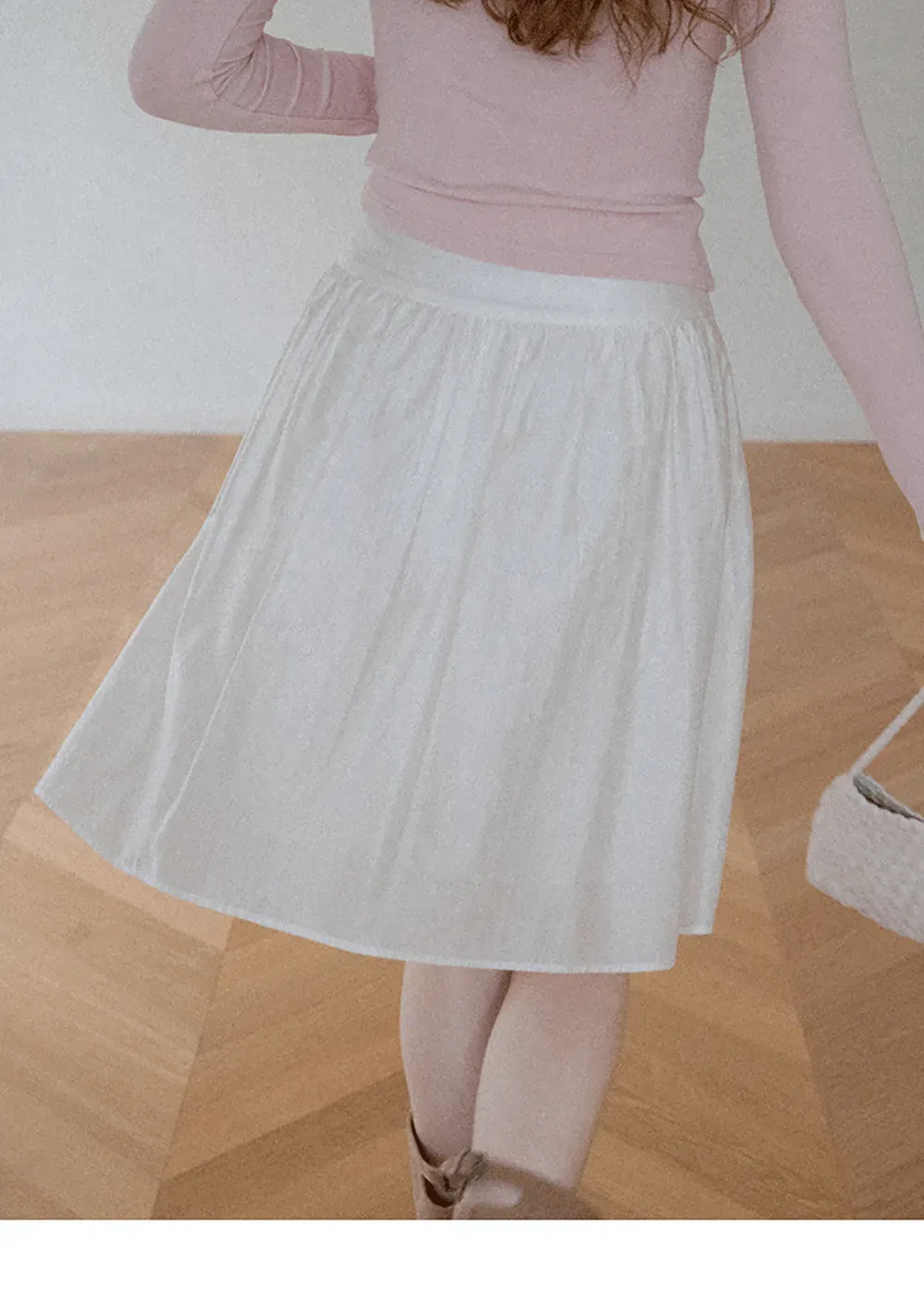 Pleated A-Line Skirt