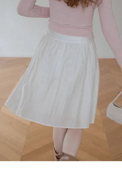 Pleated A-Line Skirt