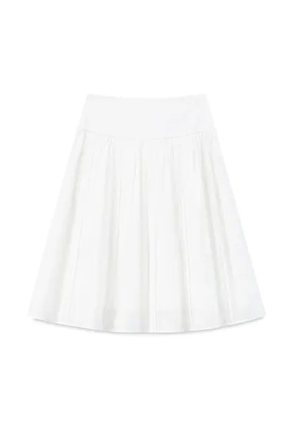 Pleated A-Line Skirt