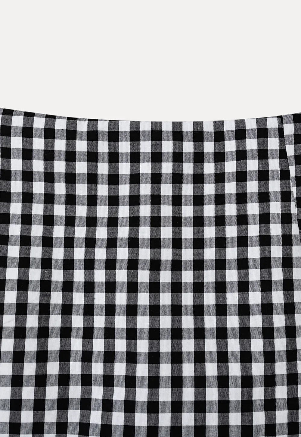 Gingham Check Wrap Mini Skirt