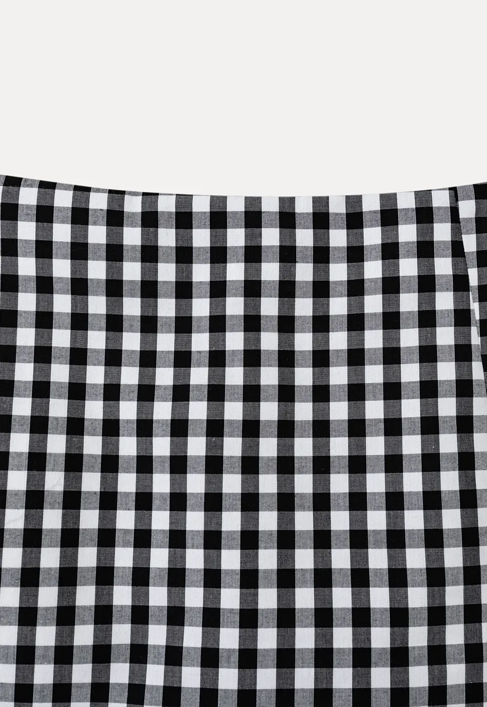 Gingham Check Wrap Mini Skirt
