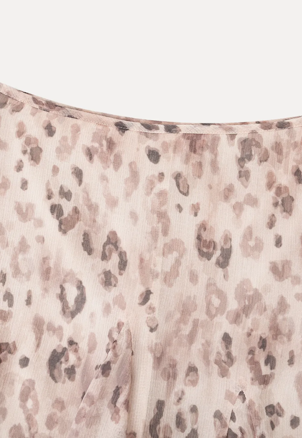 Leopard Print Ruffled Hem Skirt