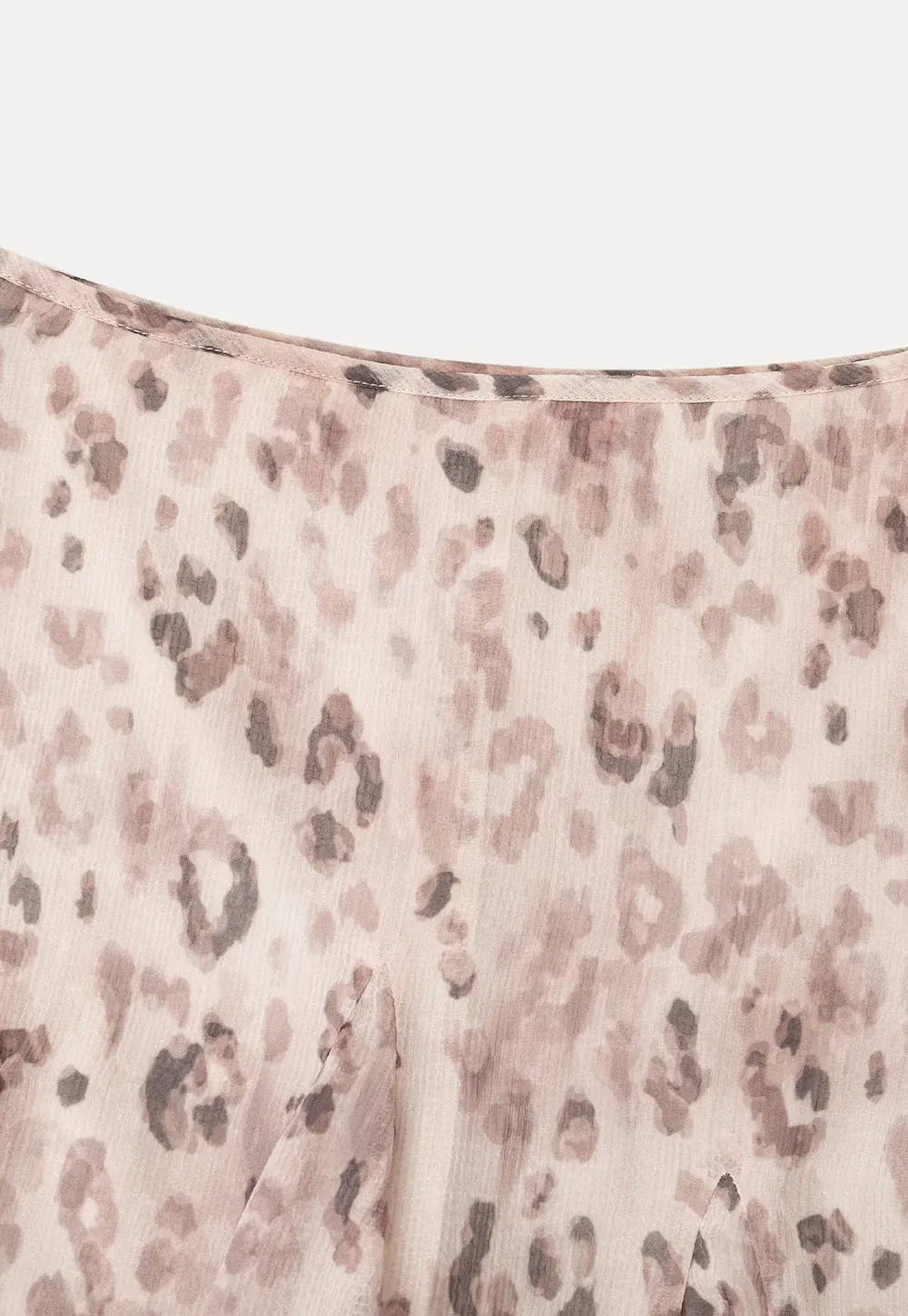 Leopard Print Ruffled Hem Skirt