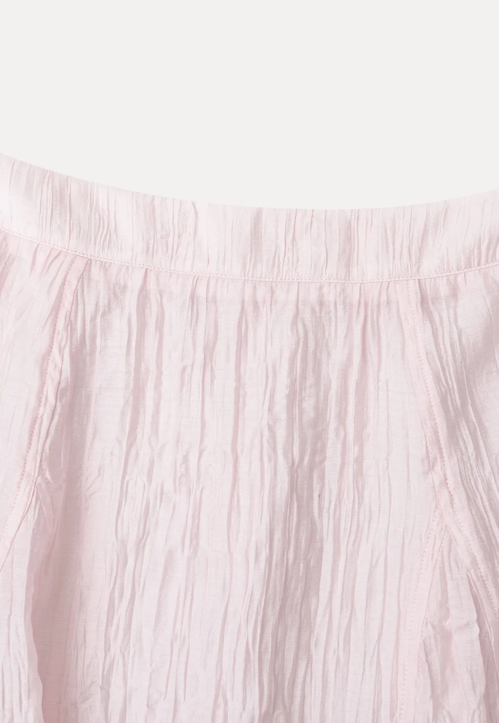 Crinkled Textured A Line Skirt