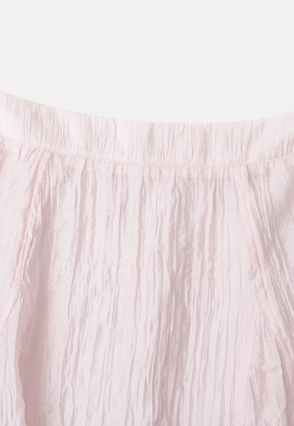 Crinkled Textured A Line Skirt
