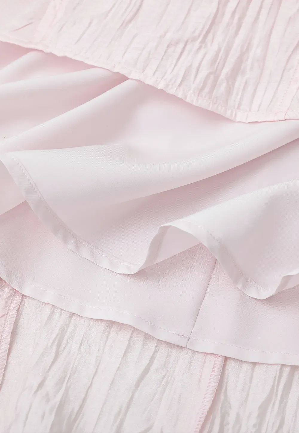 Crinkled Textured A Line Skirt