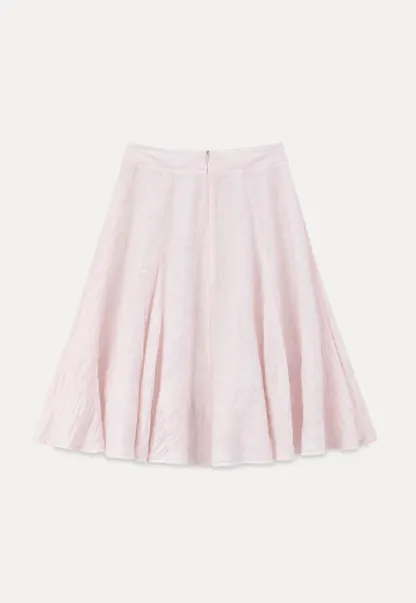 Crinkled Textured A Line Skirt