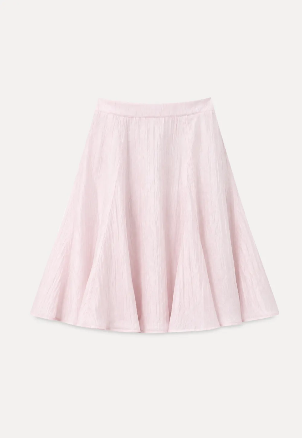 Crinkled Textured A Line Skirt