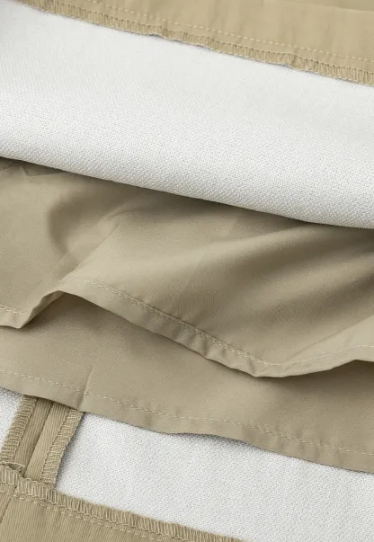 High Waist Mini Skirt with Front Button Detail