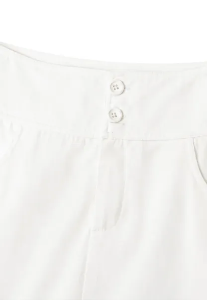 High Waist A Line Skirt with Front Pleats