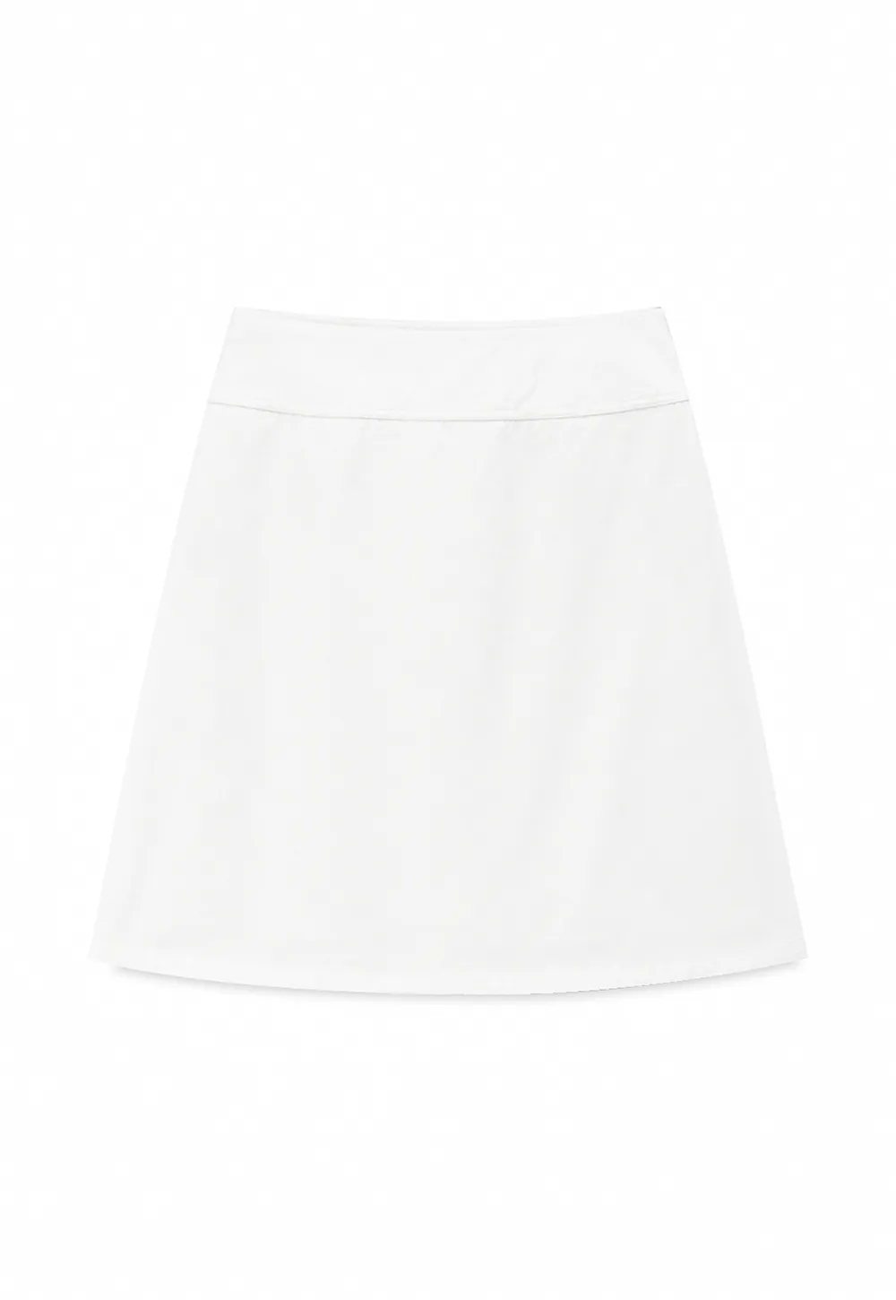 High Waist A Line Skirt with Front Pleats