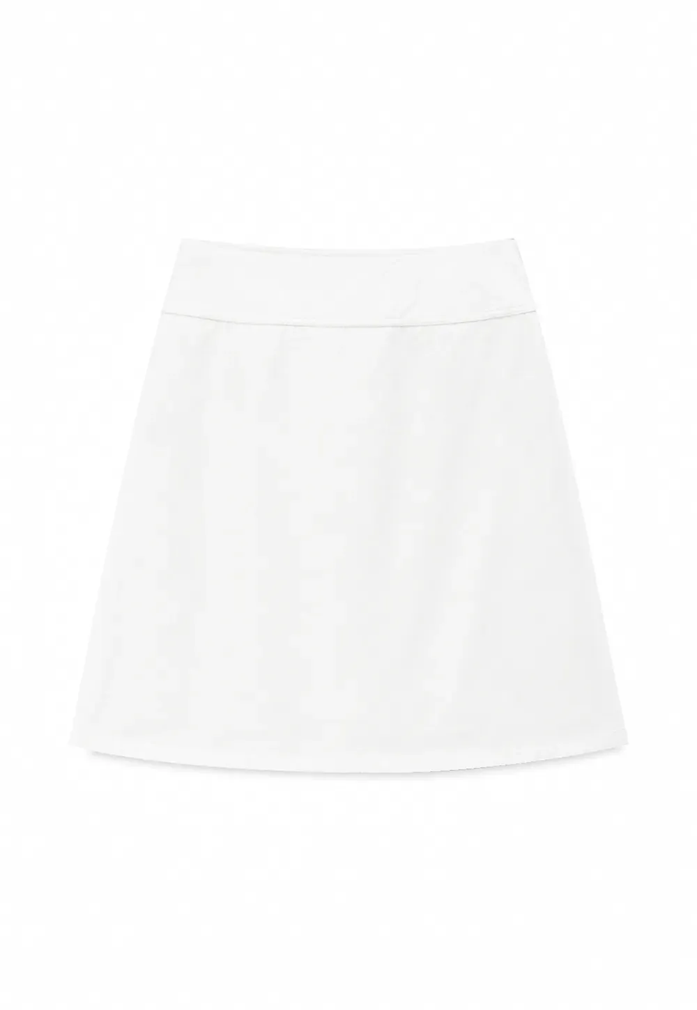 High Waist A Line Skirt with Front Pleats