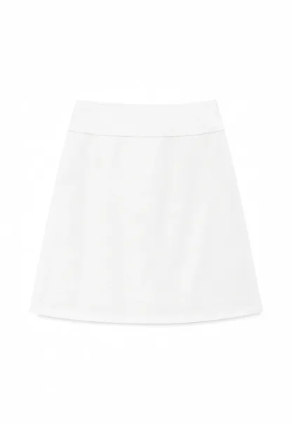 High Waist A Line Skirt with Front Pleats