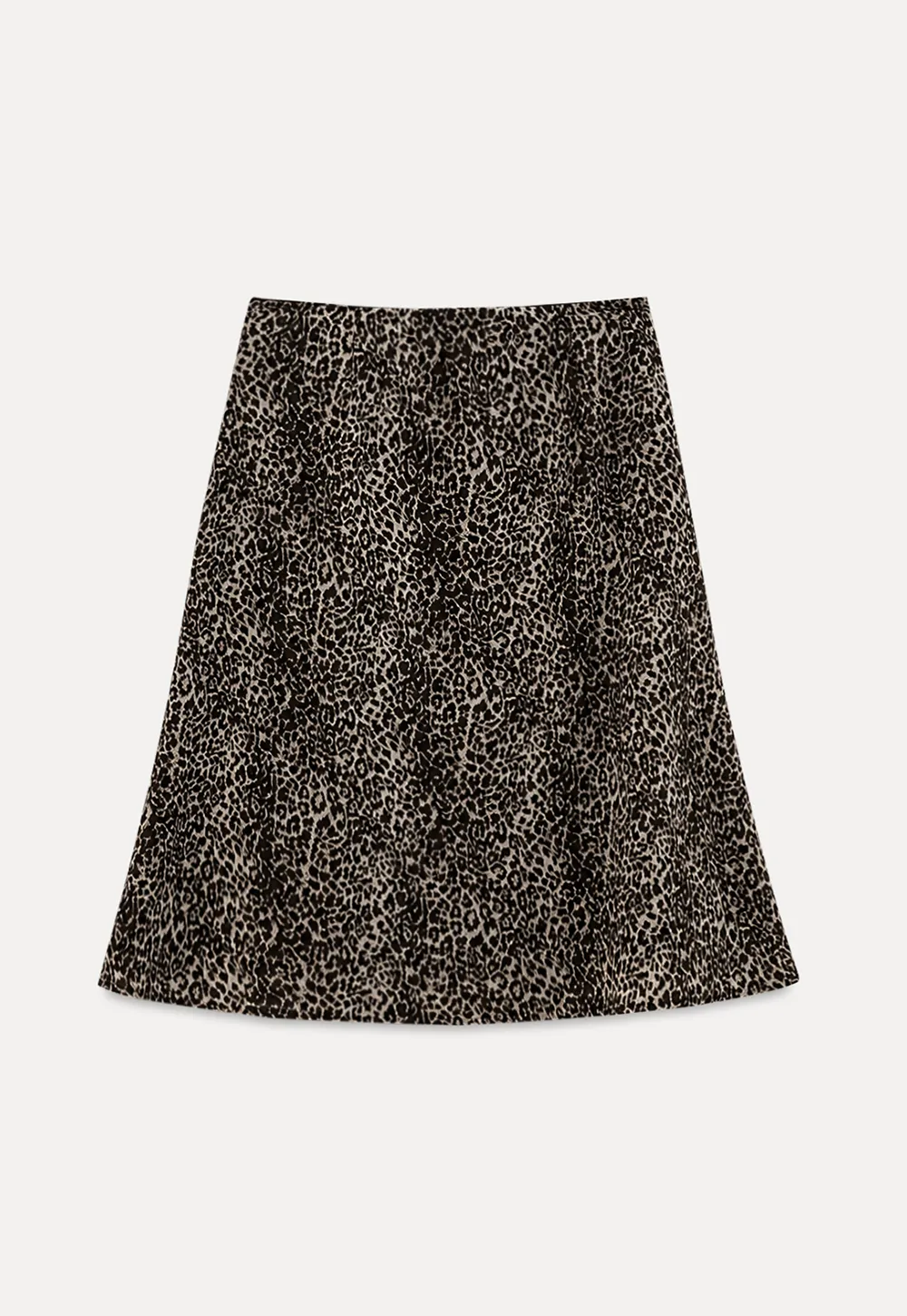 Leopard Print A Line Skirt