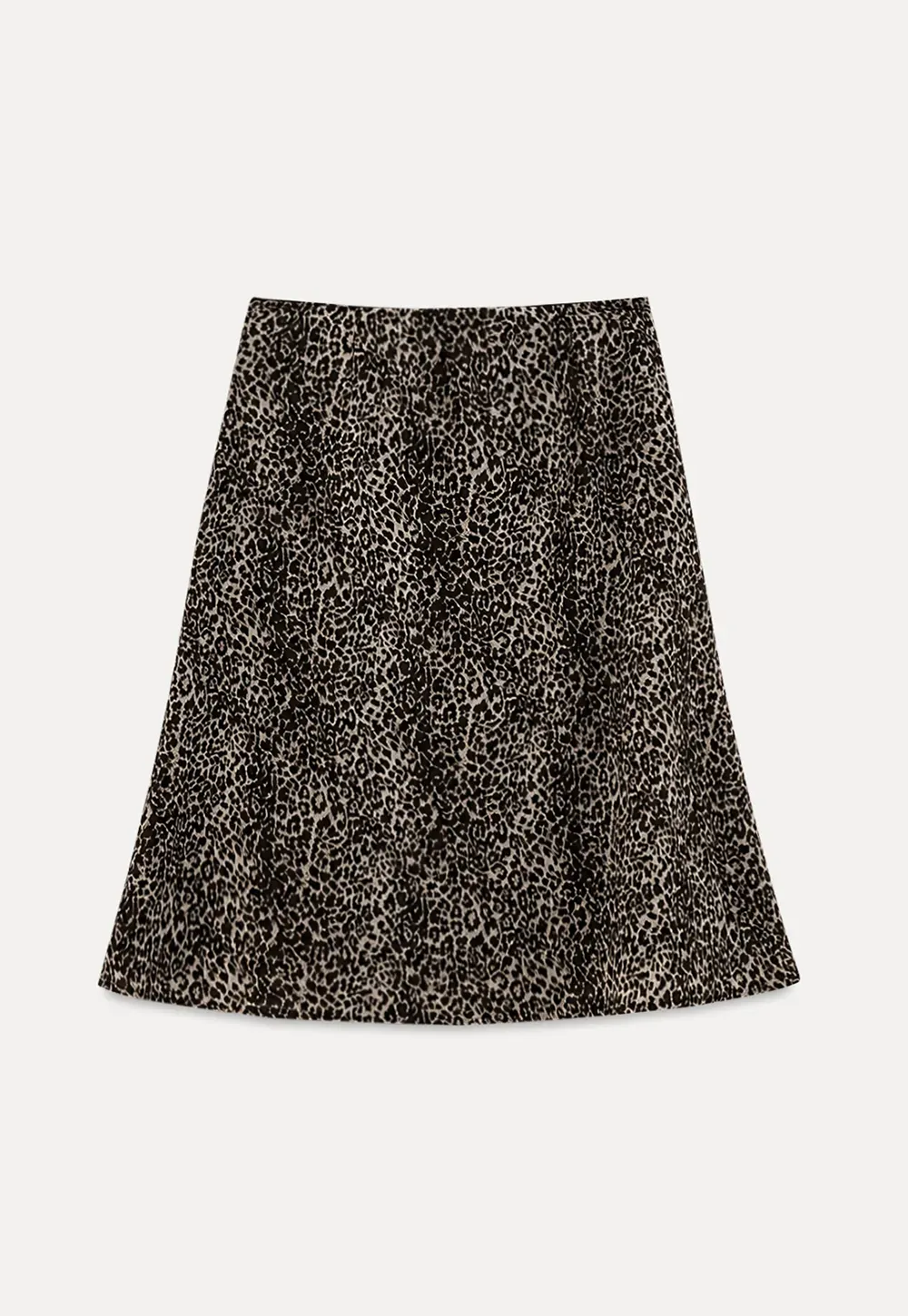 Leopard Print A Line Skirt