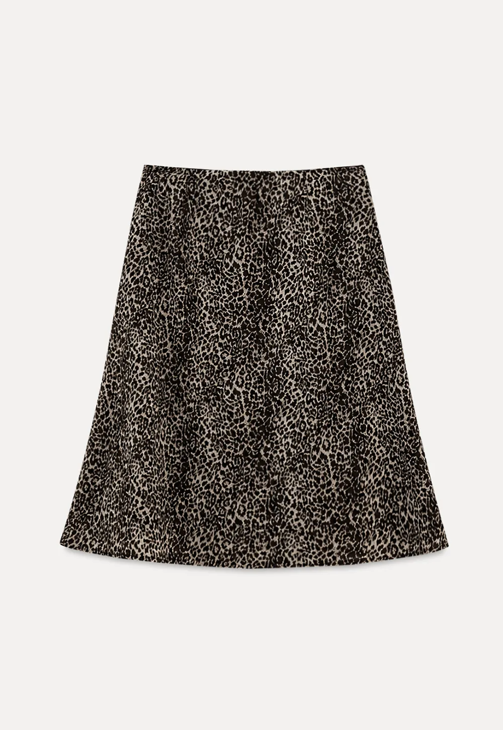 Leopard Print A Line Skirt