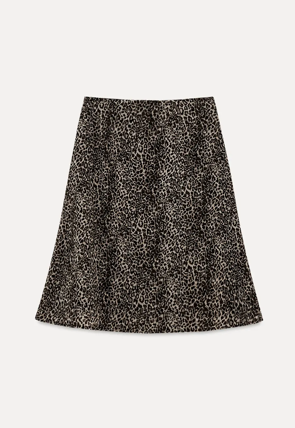 Leopard Print A Line Skirt