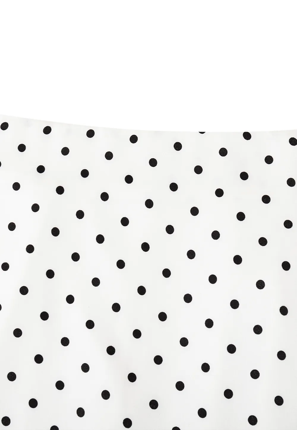 Polka Dot Print Skirt with Lace Trim