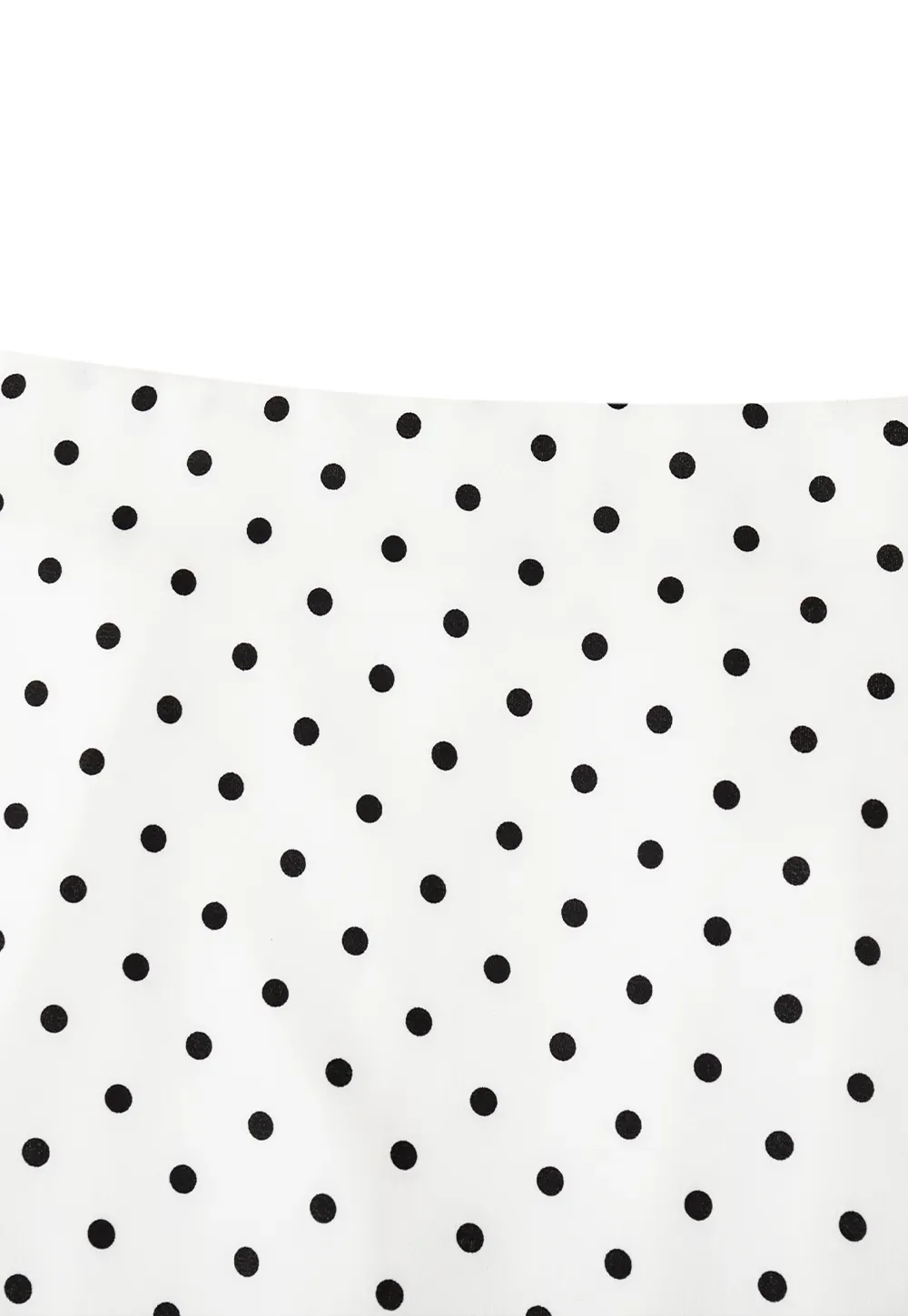 Polka Dot Print Skirt with Lace Trim
