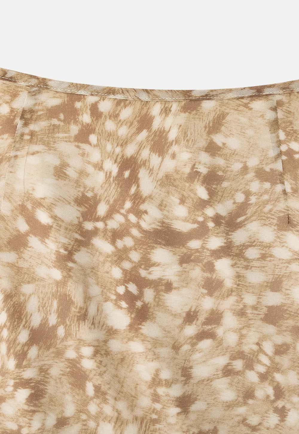 Abstract Print Flowing Midi Skirt