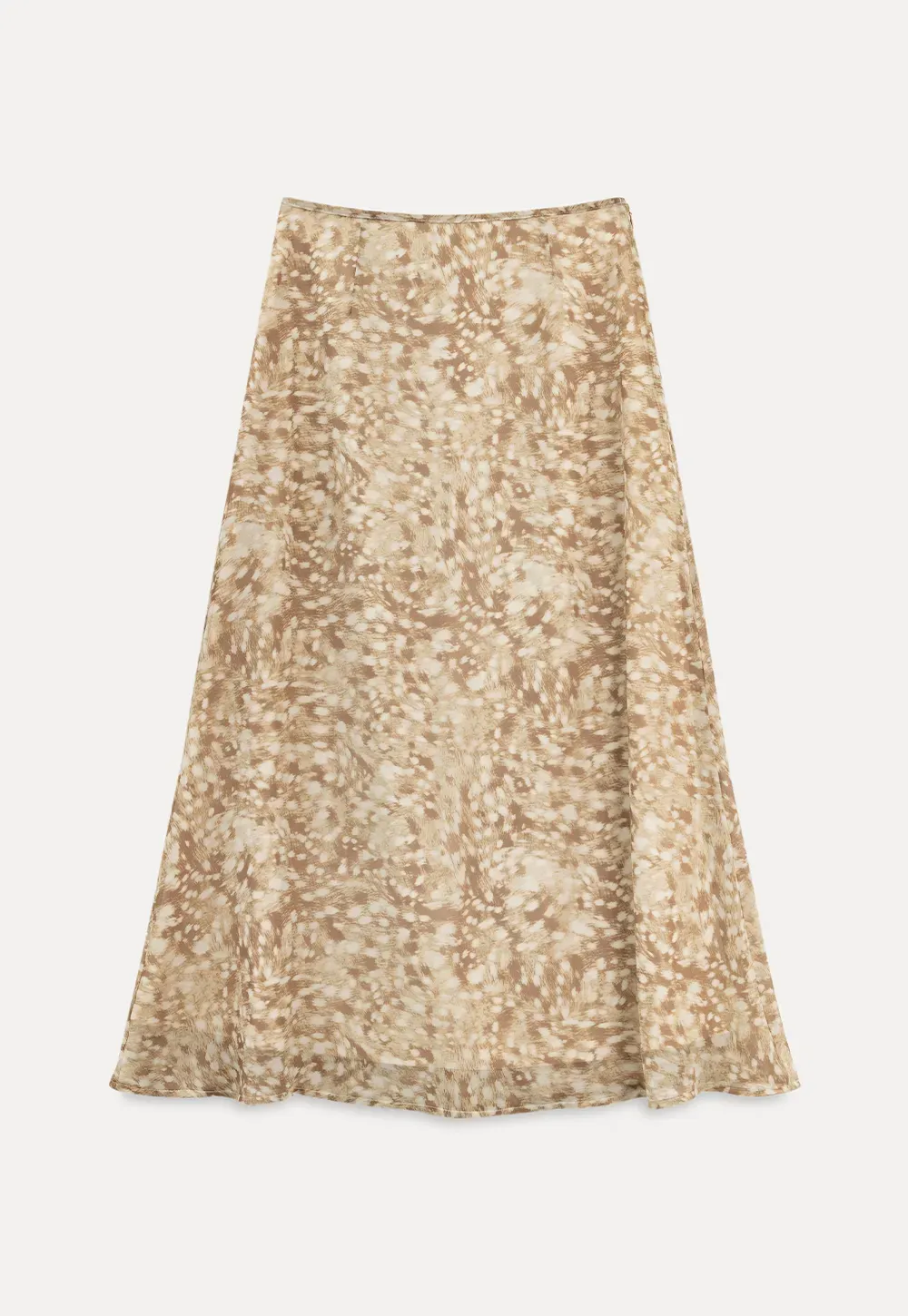 Abstract Print Flowing Midi Skirt