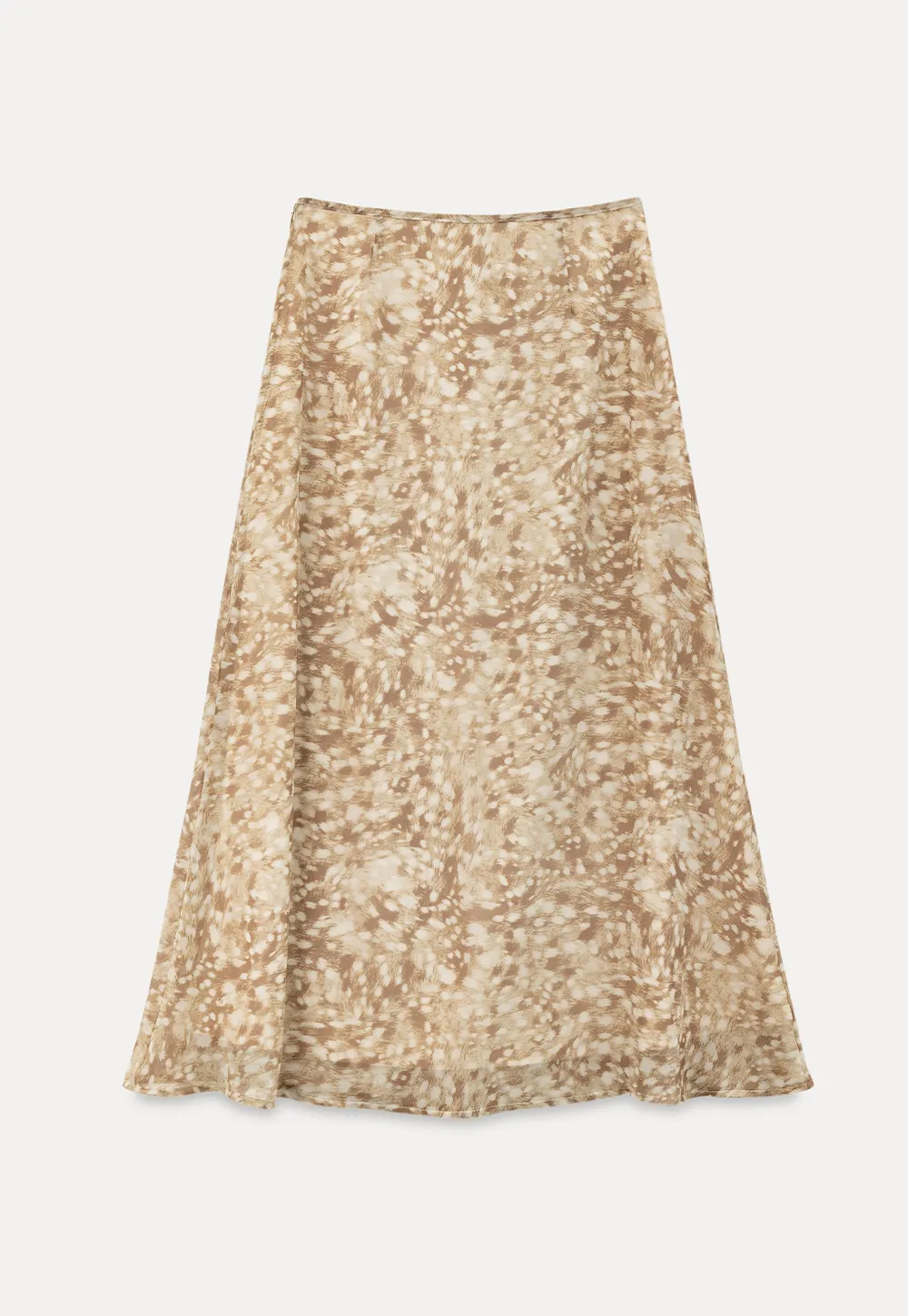 Abstract Print Flowing Midi Skirt