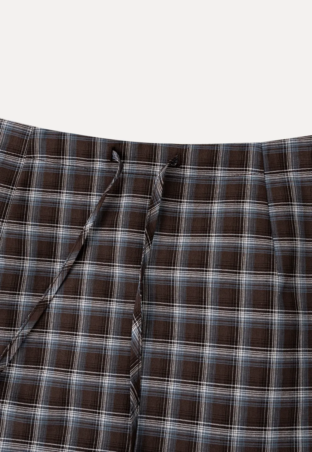 High Waist Plaid Mini Skirt with Front Button Closure