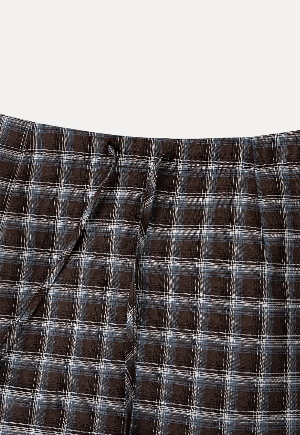 High Waist Plaid Mini Skirt with Front Button Closure