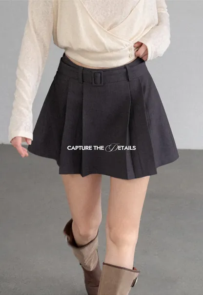 Pleated High Waist Skirt